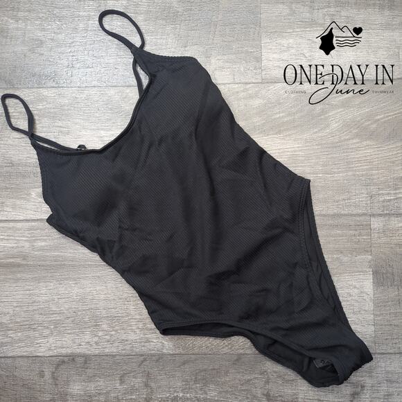 Aleumdr high Cut Cheeky Ribbed One Piece Swimsuit Size S - Picture 1 of 4